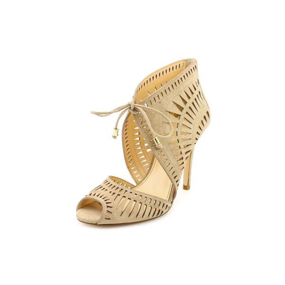 Ivanka Trump Nude Suede Sandal Heel